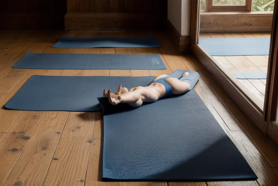 Espacio reducido en casa en Cusco con un mat de yoga desplegado para entrenar calistenia en casa